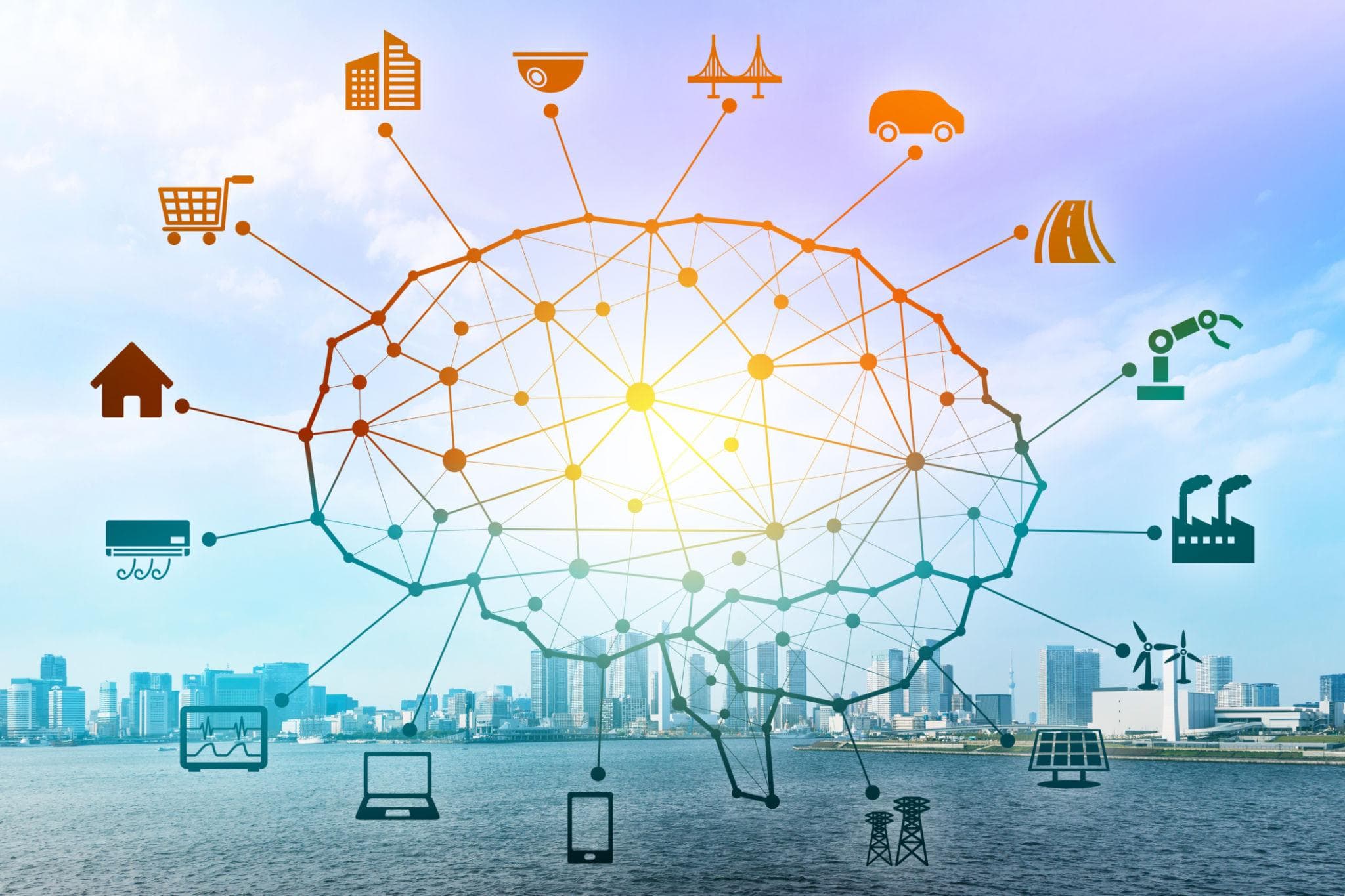 AI networks connecting every industry, from retail to manufacturing